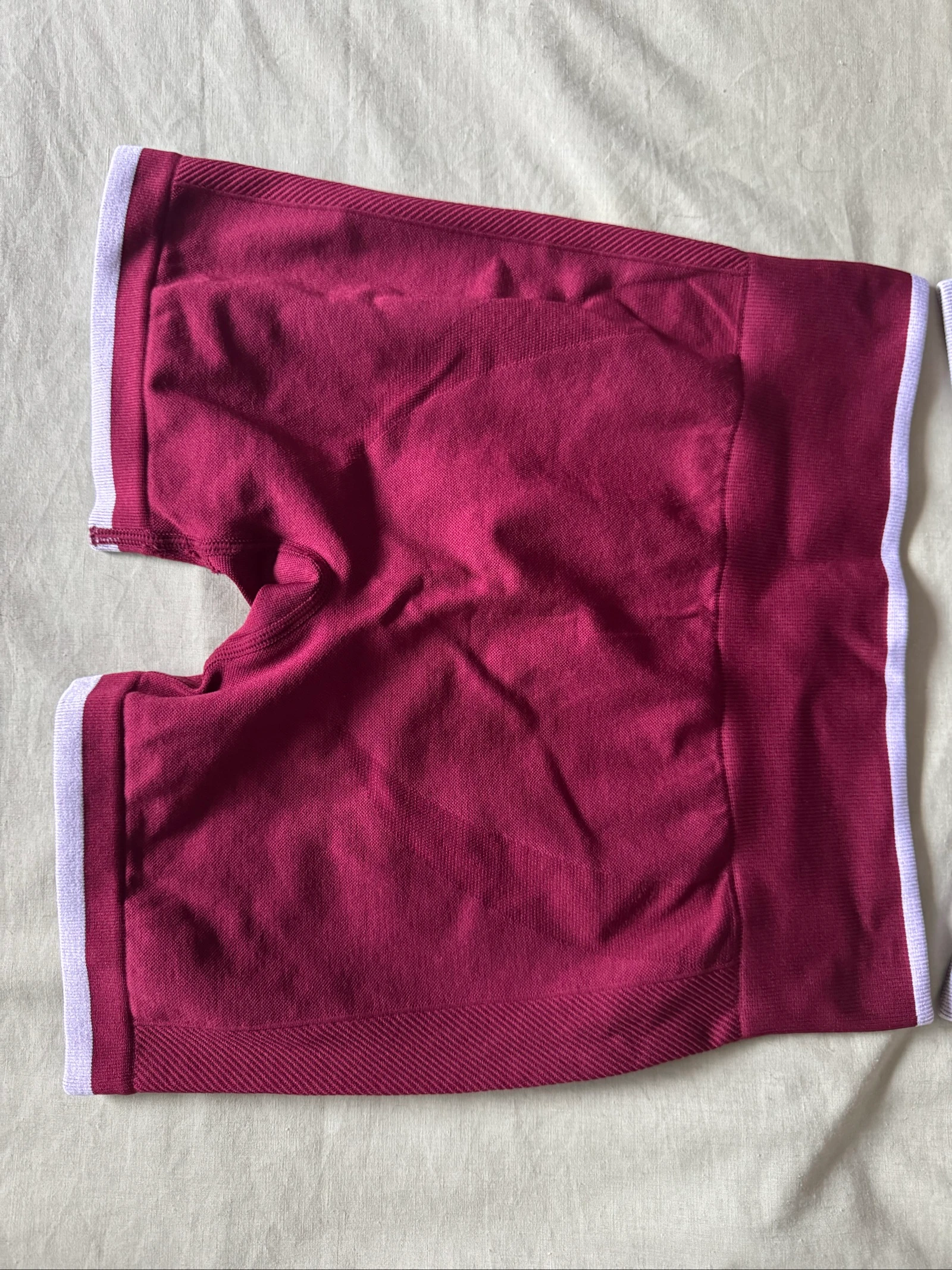Burgundy Sports Set M | Top + High-Waisted Shorts | Fitness, Gym & Yoga – photo 3